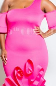 Plus Size Pink Ruffled Dress🆕